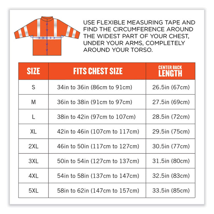 GloWear 8377 Class 3 Hi-Vis Quilted Bomber Jacket, Orange, Small