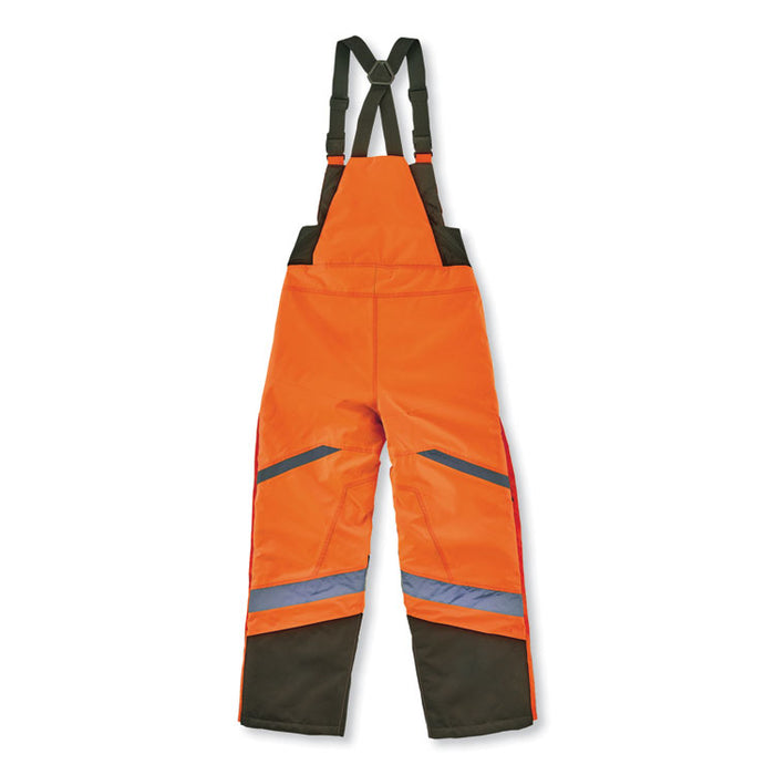 GloWear 8928 Class E Hi-Vis Insulated Bibs, Large, Orange