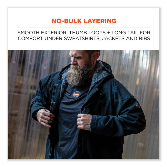 N-Ferno 6435 Midweight Long Sleeve Base Layer Shirt, 2X-Large, Black