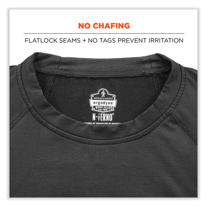 N-Ferno 6435 Midweight Long Sleeve Base Layer Shirt, 3X-Large, Black