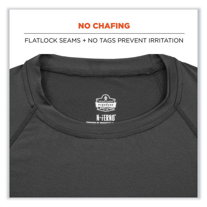 N-Ferno 6436 Long Sleeve Lightweight Base Layer Shirt, 3X-Large, Black