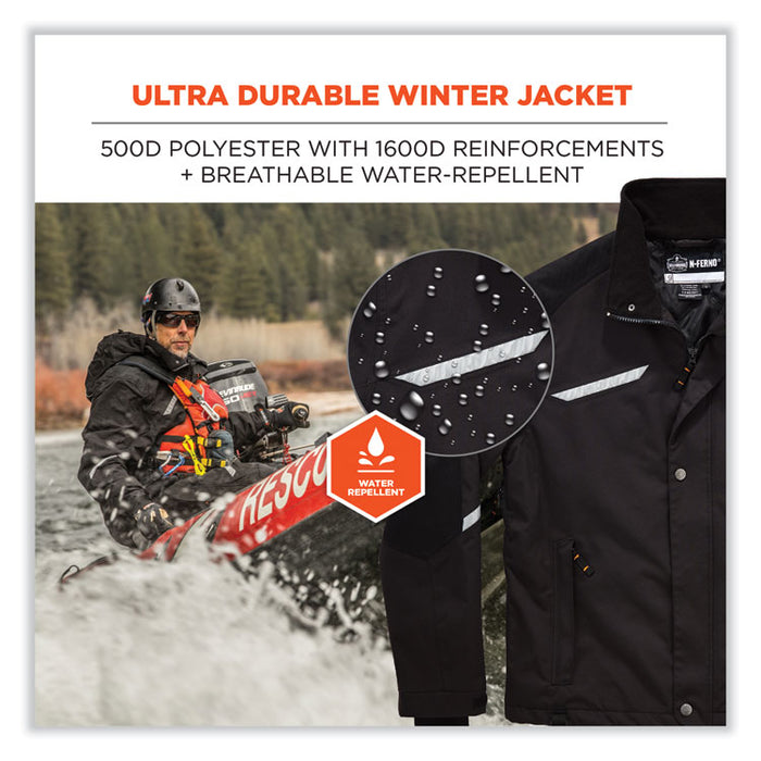 N-Ferno 6466 Thermal Jacket with 500D Nylon Shell, Medium, Black