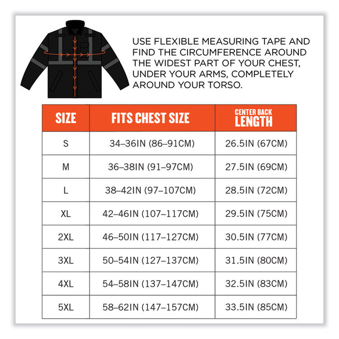 GloWear 8377EV Non-Certified Hi-Vis Quilted Bomber Jacket, Black, X-Large
