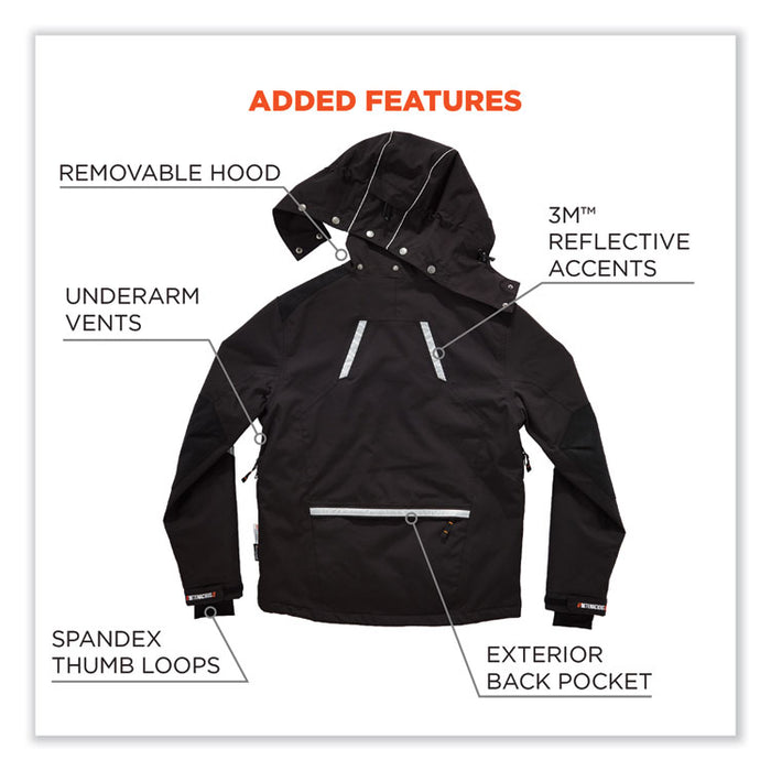 N-Ferno 6466 Thermal Jacket with 500D Nylon Shell, Large, Black