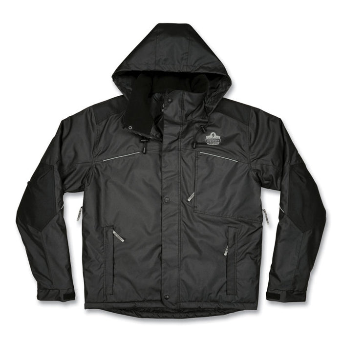 N-Ferno 6467 Winter Work Jacket with 300D Polyester Shell, Small, Black