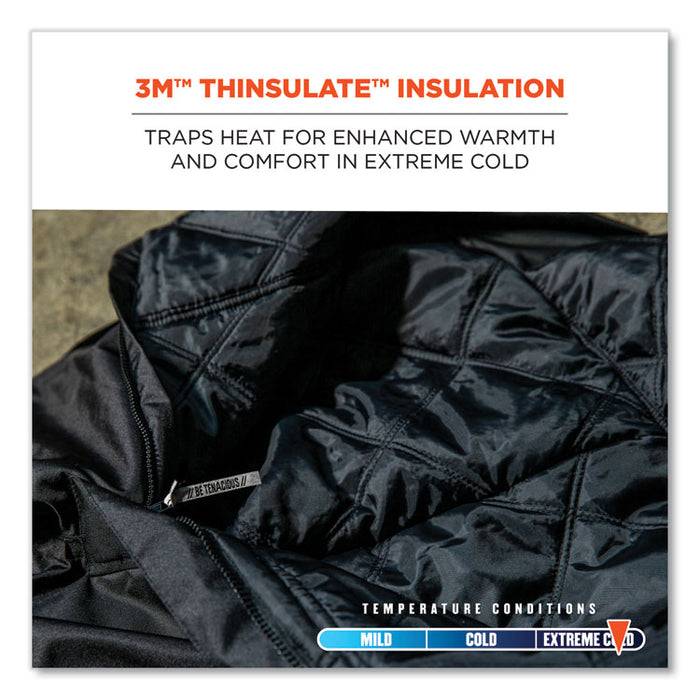 N-Ferno 6471 Thermal Bibs with 500D Nylon Shell, Medium, Black