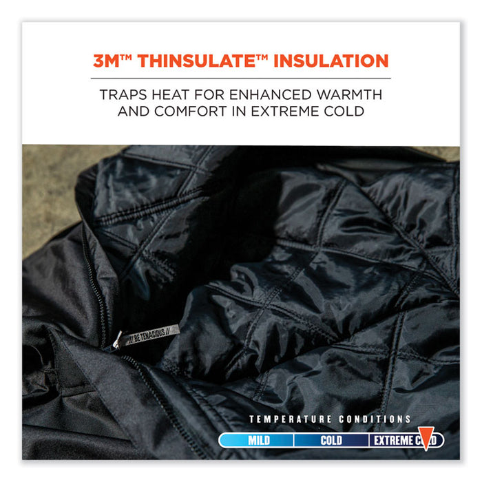 N-Ferno 6471 Thermal Bibs with 500D Nylon Shell, 3X-Large, Black