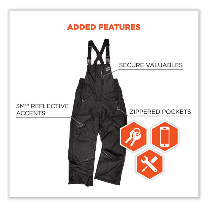 N-Ferno 6472 Thermal Bib with 300D Oxford Shell, X-Large, Black