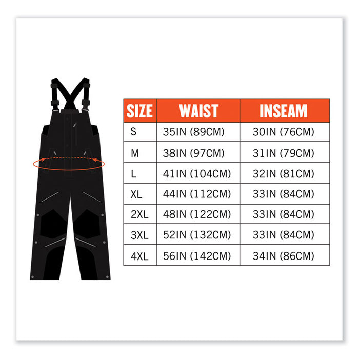 N-Ferno 6472 Thermal Bib with 300D Oxford Shell, 2X-Large, Black