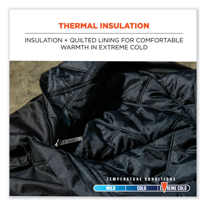 N-Ferno 6472 Thermal Bib with 300D Oxford Shell, 3X-Large, Black