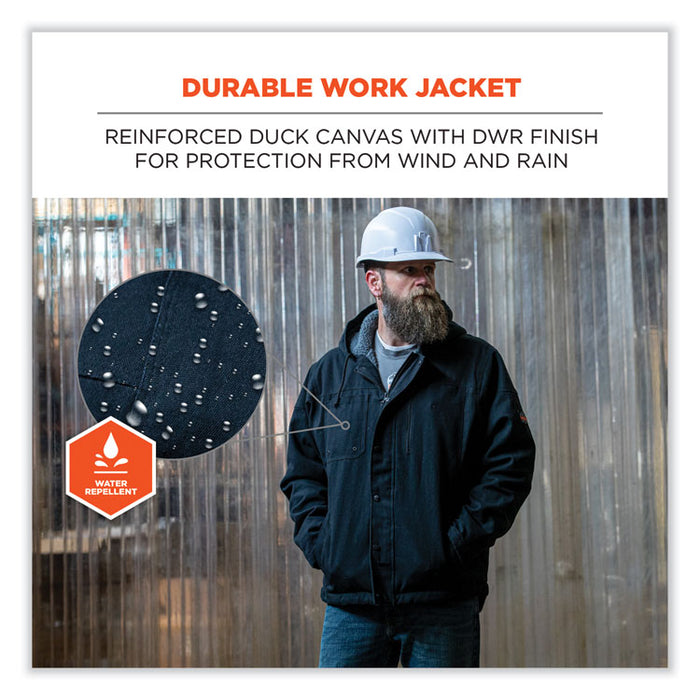 N-Ferno 6468 Duck Canvas Work Jacket, Medium, Black