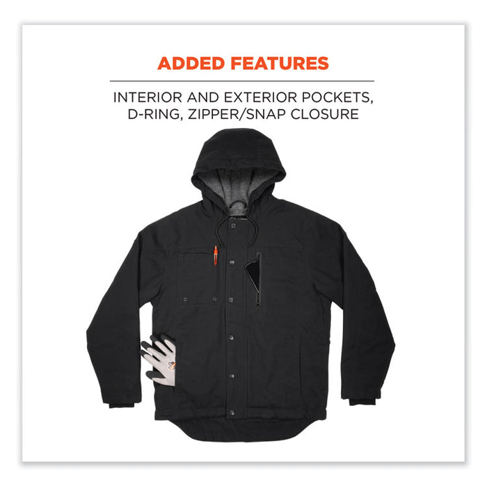 N-Ferno 6468 Duck Canvas Work Jacket, 2X-Large, Black
