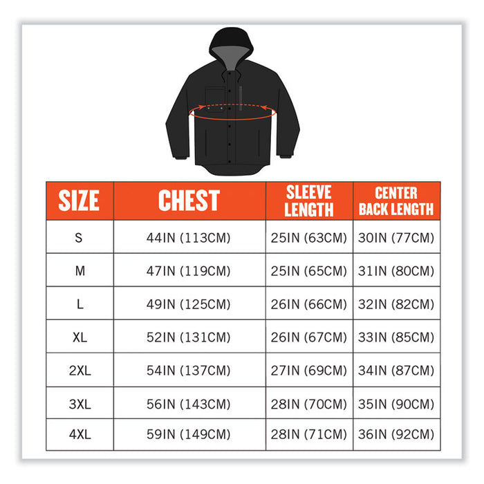 N-Ferno 6468 Duck Canvas Work Jacket, 3X-Large, Black