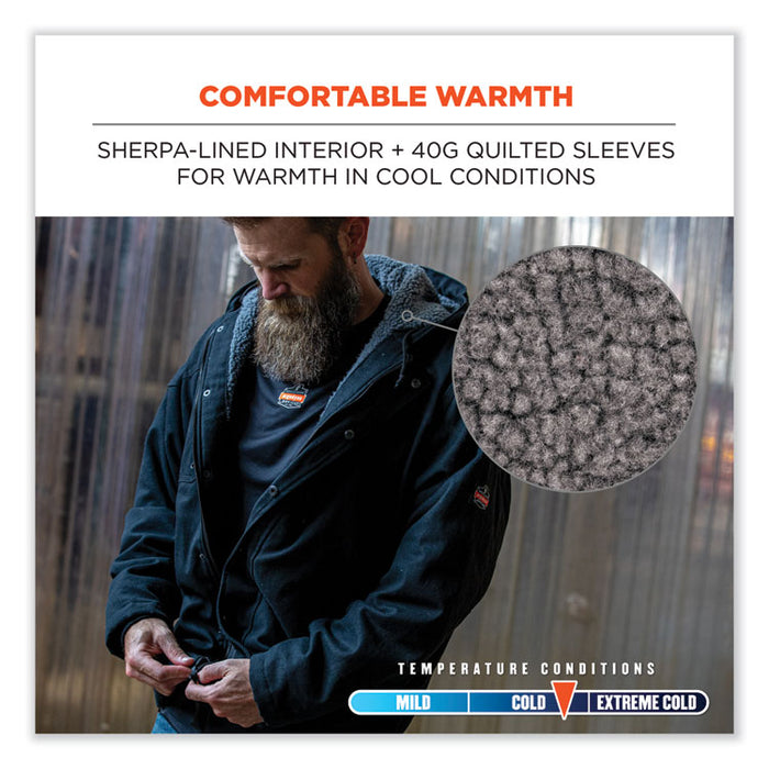 N-Ferno 6468 Duck Canvas Work Jacket, 4X-Large, Black