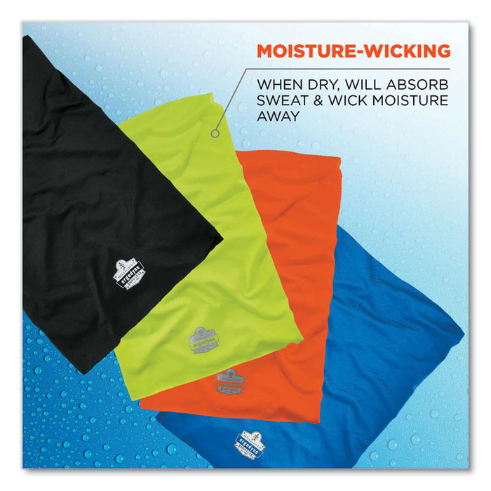 Chill-Its 6487 Cooling Performance Knit Multi-Band, Polyester/Spandex, One Size Fits Most, Hi-Vis Lime