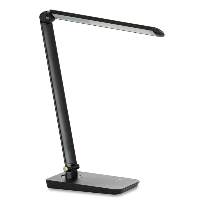 Vamp LED Wireless Charging Lamp, Multi-pivot Neck, 16.75" High, Black