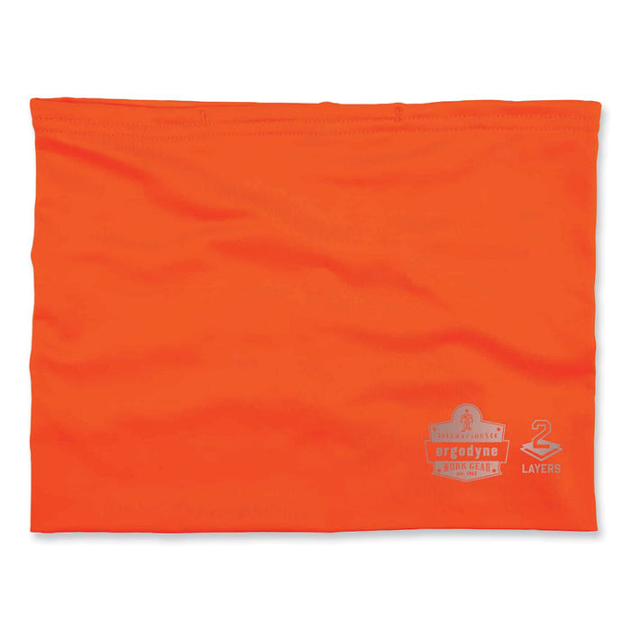 Chill-Its 6489 2-Layer Cooling Performance Knit Multi-Band, Polyester/Spandex, Small/Medium, Hi-Vis Orange