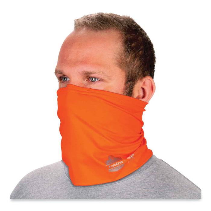 Chill-Its 6489 2-Layer Cooling Performance Knit Multi-Band, Polyester/Spandex, Large/X-Large, Hi-Vis Orange
