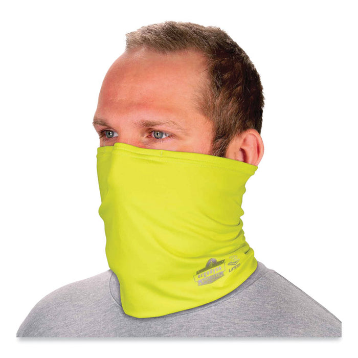 Chill-Its 6489 2-Layer Cooling Performance Knit Multi-Band, Polyester/Spandex, 2X-Large/3X-Large, Hi-Vis Lime