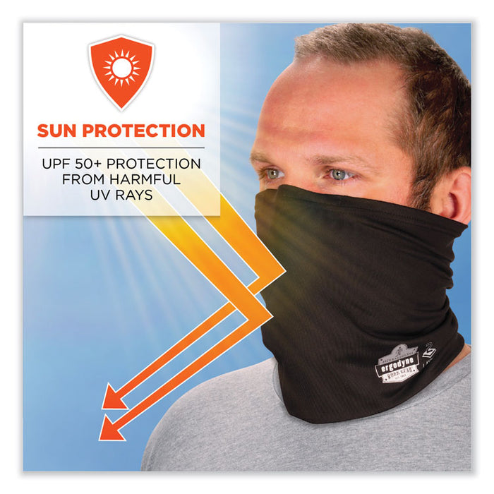 Chill-Its 6489 2-Layer Cooling Performance Knit Multi-Band, Polyester/Spandex, Small/Medium, Black
