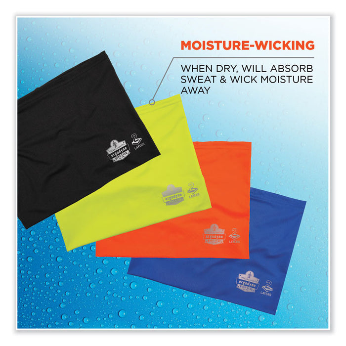 Chill-Its 6489 2-Layer Cooling Performance Knit Multi-Band, Polyester/Spandex, Small/Medium, Hi-Vis Lime