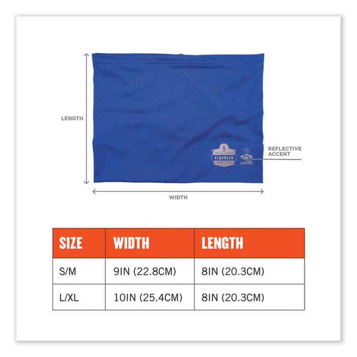 Chill-Its 6489 2-Layer Cooling Performance Knit Multi-Band, Polyester/Spandex, Large/X-Large, Blue