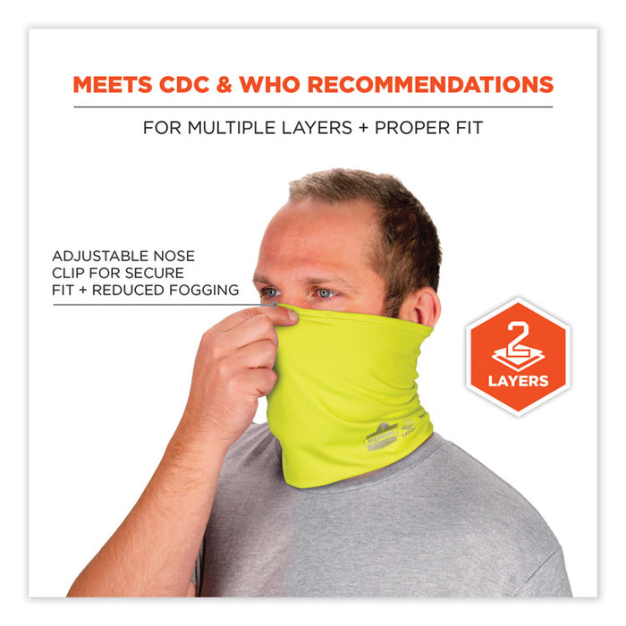 Chill-Its 6489 2-Layer Cooling Performance Knit Multi-Band, Polyester/Spandex, 2X-Large/3X-Large, Hi-Vis Lime