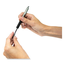 Load image into Gallery viewer, F-402 Ballpoint Pen, Retractable, Fine 0.7 mm, Blue Ink, Stainless Steel/Blue Barrel, 2/Pack
