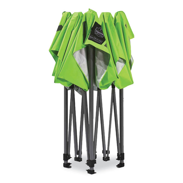 Shax 6000 Heavy-Duty Pop-Up Tent, Single Skin, 10 ft x 10 ft, Polyester/Steel, Lime