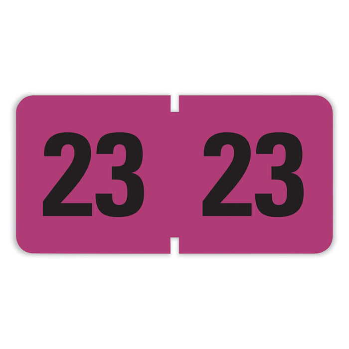 Yearly End Tab File Folder Labels, 23, 0.75 x 1.5, Purple, 500 Labels/Roll