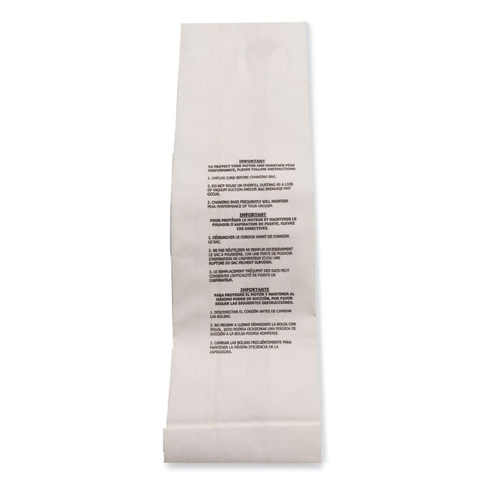 Vacuum Filter Bags Designed to Fit Allstar Javelin 12'' Series/Windsor Sensor S/S2/XP/Veramatic Plus, 100/Carton