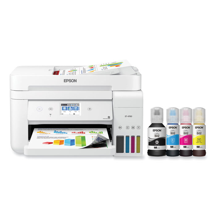 EcoTank ET-4760 All-in-One Supertank Printer, Copy Fax/Print/Scan