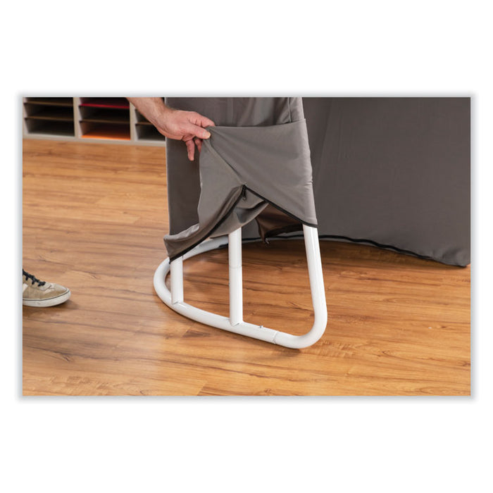 Roam Touchdown Workstation, 33" x 30" x 51.5", Beech/Dark Gray