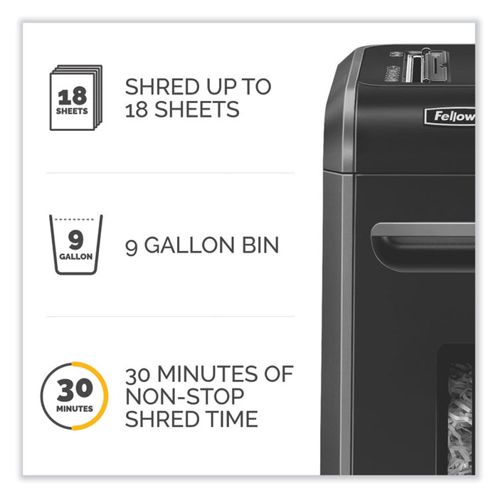 Powershred 99CI 100% Jam Proof Cross-Cut Shredder, 18 Manual-Sheet Capacity