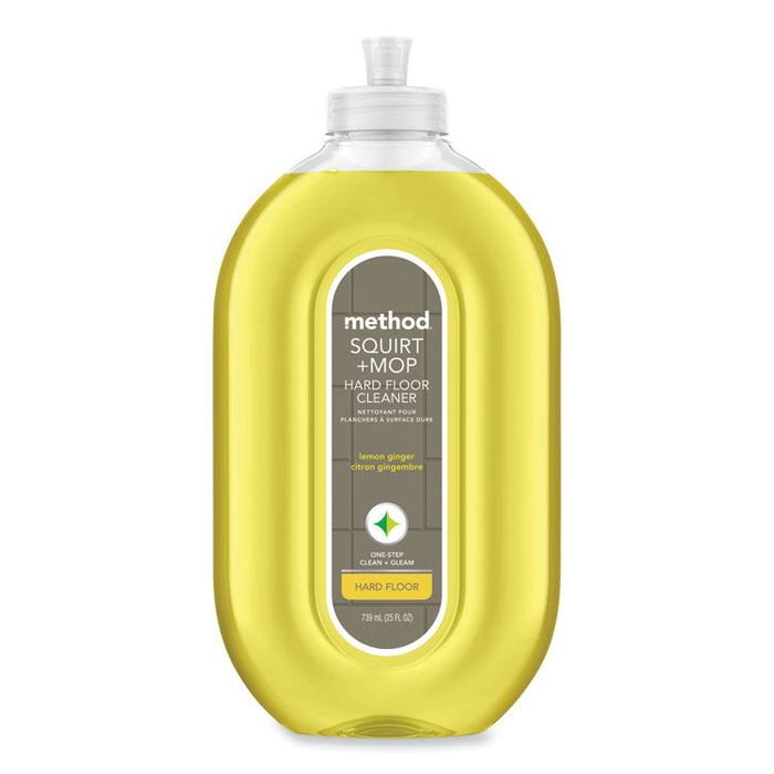 Squirt + Mop Hard Floor Cleaner, 25 oz Spray Bottle, Lemon Ginger Scent, 6/Carton