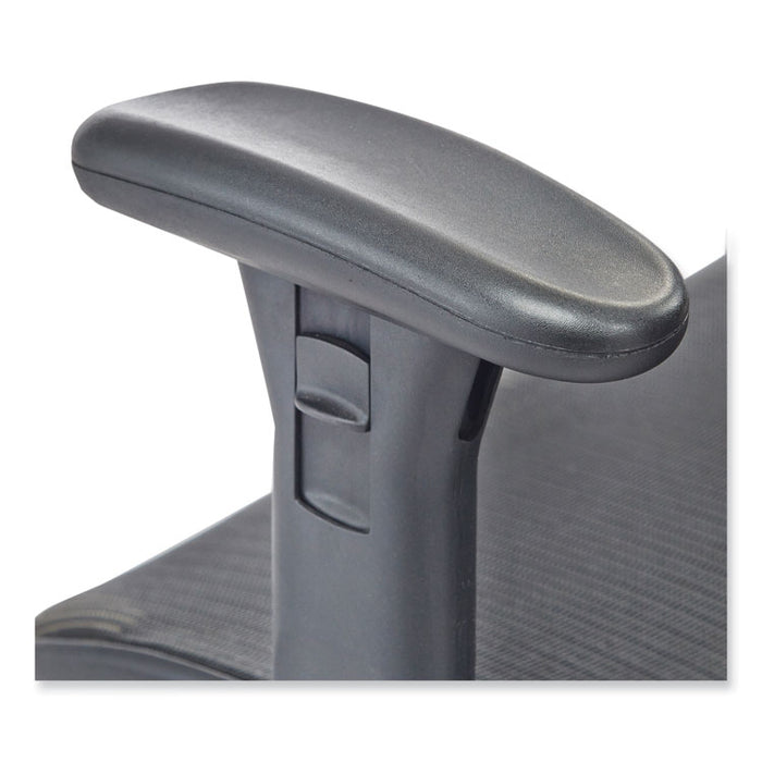 Lineage Big and Tall All-Mesh Task Chair, Supports Up to 400 lb, 19.5" to 23.25" Seat Height, Black Seat, Chrome Base