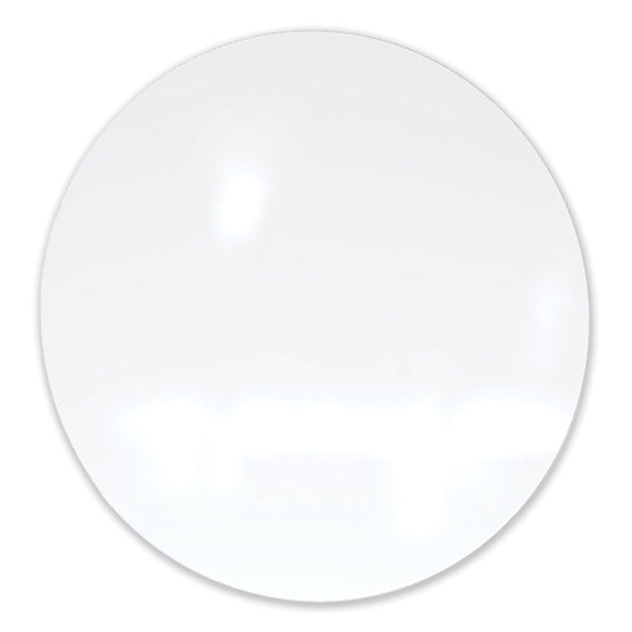 Coda Low Profile Circular Magnetic Glassboard, 24" x 24", White Surface
