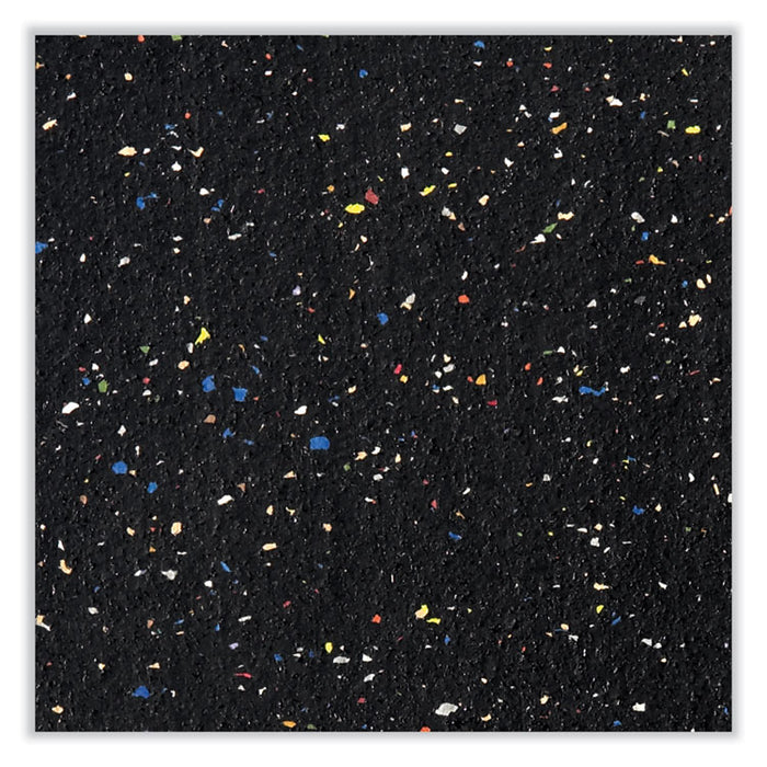 Aluminum-Frame Recycled Rubber Bulletin Boards, 96.5" x 48.5", Confetti Surface, Satin Aluminum Frame