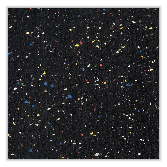 Aluminum-Frame Recycled Rubber Bulletin Boards, 60.5" x 36.5", Confetti Surface, Satin Aluminum Frame