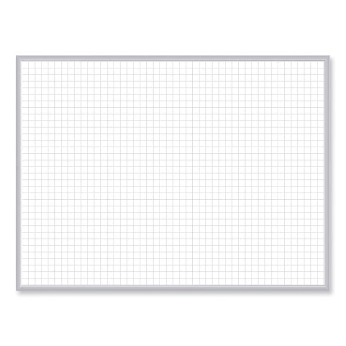 Non-Magnetic Whiteboard with Aluminum Frame, 48" x 35.81", White Surface, Satin Aluminum Frame