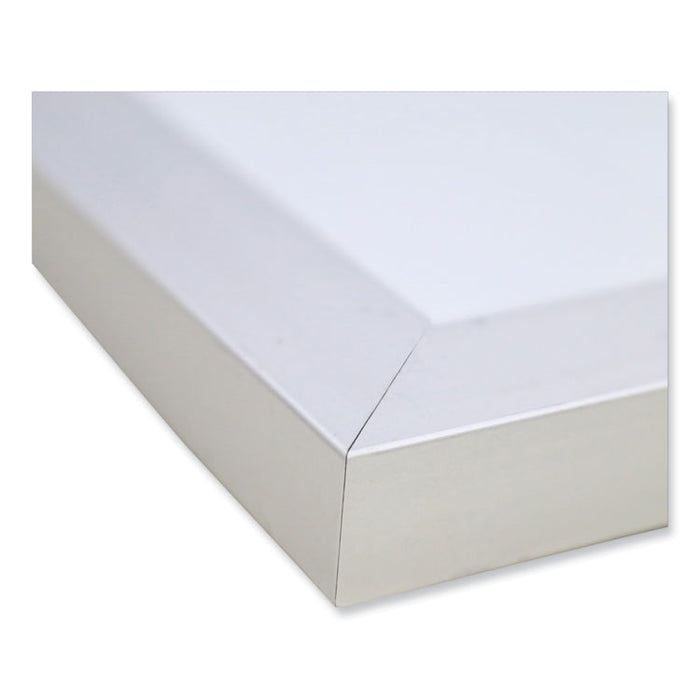 Non-Magnetic Whiteboard with Aluminum Frame, 36" x 23.81", White Surface, Satin Aluminum Frame