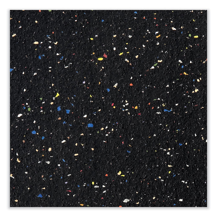 Aluminum-Frame Recycled Rubber Bulletin Boards, 36" x 24", Confetti Surface, Satin Aluminum Frame