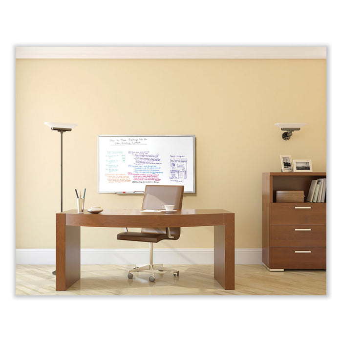 Non-Magnetic Whiteboard with Aluminum Frame, 60.63" x 48.47", White Surface, Satin Aluminum Frame