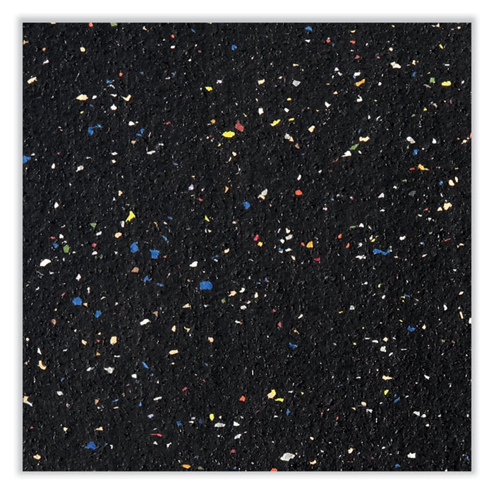 Aluminum-Frame Recycled Rubber Bulletin Boards, 72.5" x 48.5", Confetti Surface, Satin Aluminum Frame