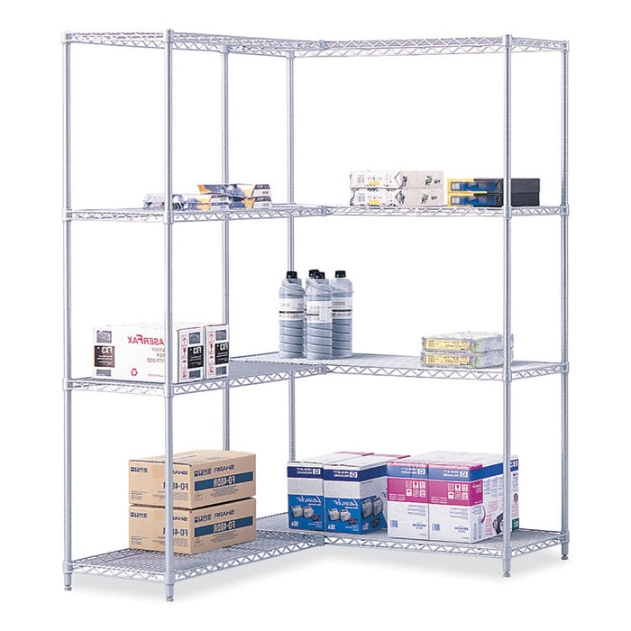 Industrial Extra Shelf Pack, 36w x 18d x 1.5h Steel, Metallic Gray, 2/Pack