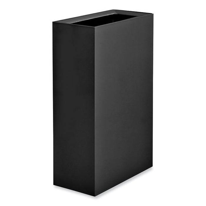 Mixx Recycling Center Rectangular Receptacle, 29 gal, Steel, Black