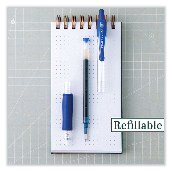 Refill for Pilot B2P, Dr Grip, G2, G6, MR Metropolitan, Precise BeGreen and Q7 Gel Pens, Extra-Fine Tip, Blue Ink, 2/Pack