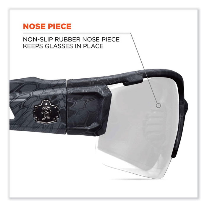 Skullerz Dagr Safety Glasses, Kryptek Highlander Half Frame, Clear Single Anti-Fog Lens