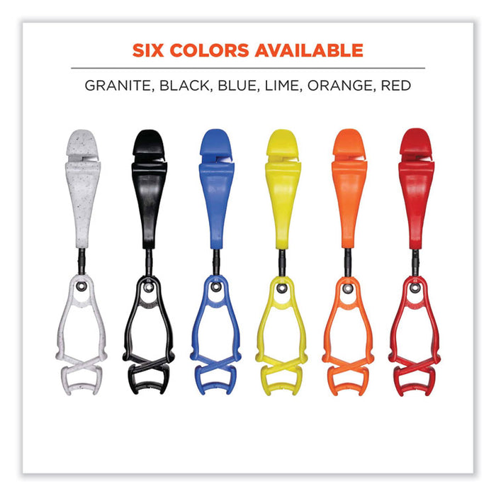 Squids 3420 Dual Clip Swivel Glove Clip Holder, 1 x 0.6 x 5.5, Acetal Copolymer, Granite