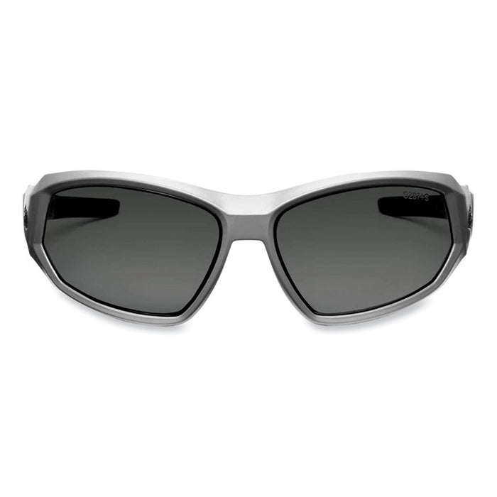 Skullerz Loki Safety Glasses/Goggles, Matte Gray Full Frame, Polarized Smoke Dual Lens
